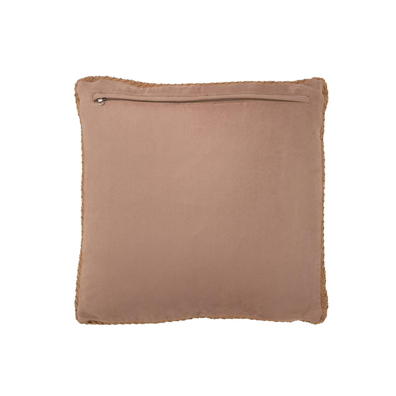 Kussen Sierkussen Bruin Leer 45 cm Leer,polyester 45x45x7 cm-Kussens-J-Line