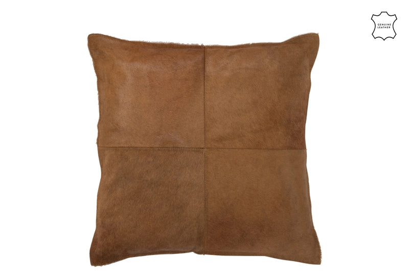Kussen Sierkussen Goud Leer 45 cm 45x45x8 cm-Kussens-J-Line