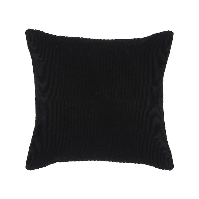 Kussen Sierkussen Rib Zwart Katoen 45x45 cm-Kussens-LABEL51
