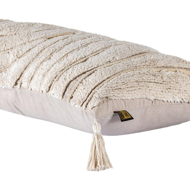 Kussen Sierkussen Zalie Stof Beige 3x90 cm-Kussens-PTMD