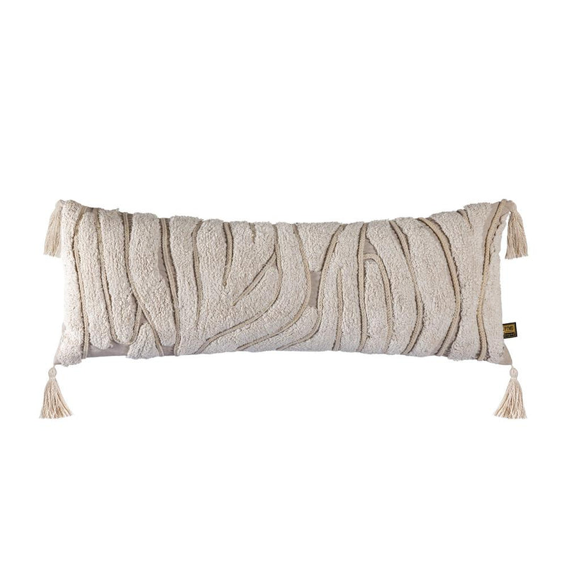 Kussen Sierkussen Zalie Stof Beige 3x90 cm-Kussens-PTMD