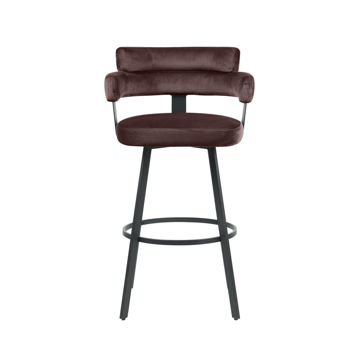 LABEL51 Barkruk Bardio - Taupe - Fluweel - Zithoogte 75-Barkrukken-LABEL51