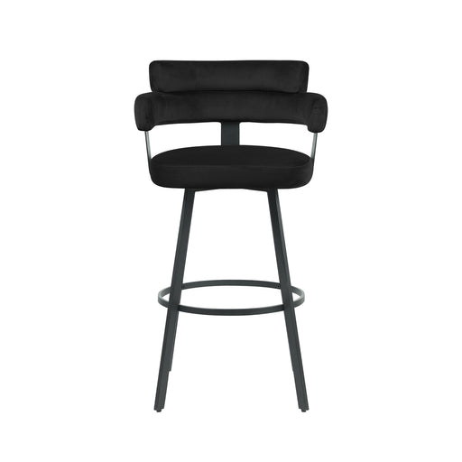 LABEL51 Barkruk Bardio - Zwart - Fluweel - Zithoogte 75-Barkrukken-LABEL51