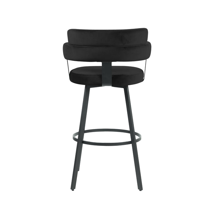 LABEL51 Barkruk Bardio - Zwart - Fluweel - Zithoogte 75-Barkrukken-LABEL51