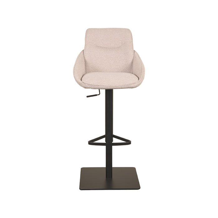 LABEL51 Barhocker Beauty - Natur - Bouclé - Gaslift