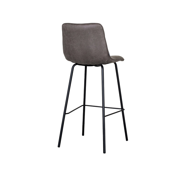 LABEL51 Barhocker Bistro - Anthrazit - Mikrofaser - Hoch