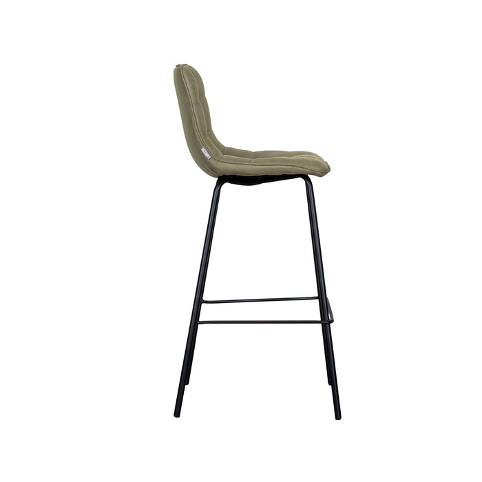 LABEL51 Barkruk Bistro Moss Micro Suede hoog 44x51x115 cm