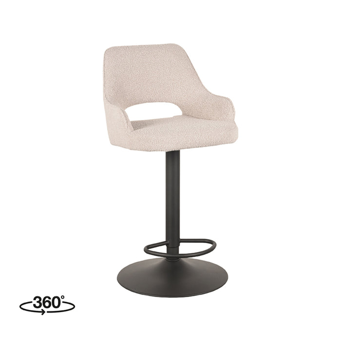 LABEL51 Barkruk Fer - Naturel - Boucle - Gaslift-Barkrukken-LABEL51