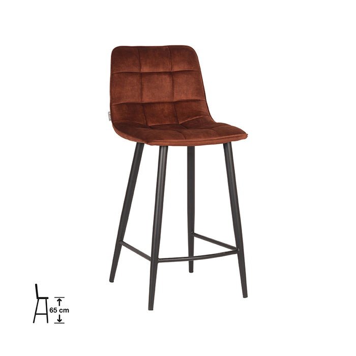 LABEL51 Barkruk Jelt - Rust - Velours - Laag-Barkrukken-LABEL51