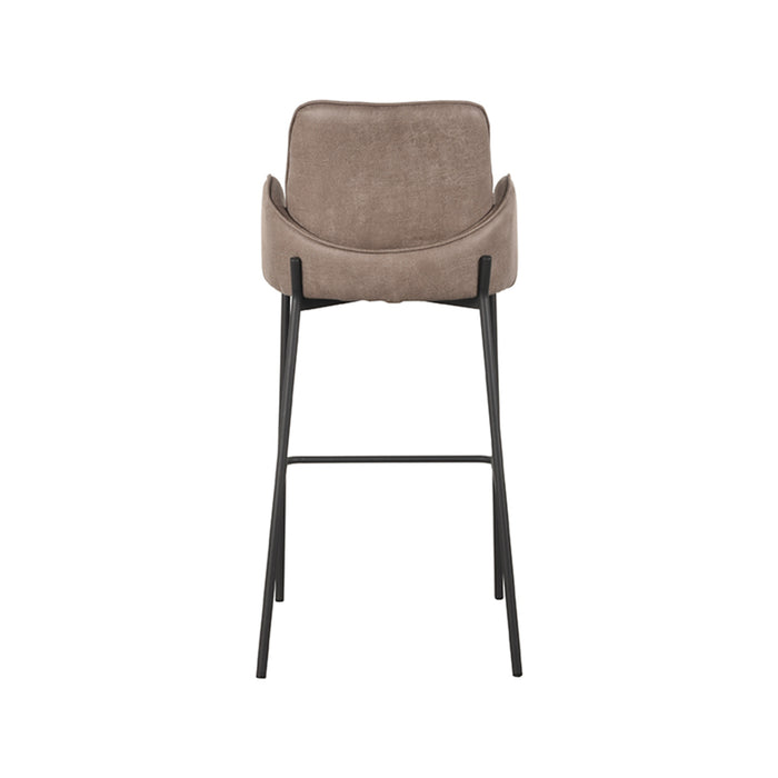 LABEL51 Barkruk Joni - Taupe - Micro Suede - Hoog-Barkrukken-LABEL51