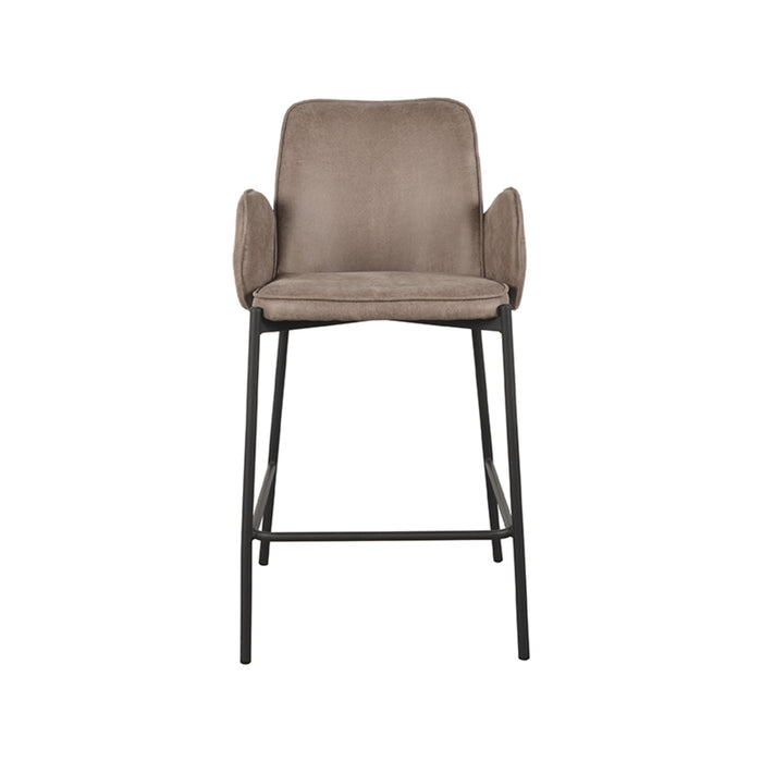 LABEL51 Barkruk Joni - Taupe - Microfiber - Zithoogte 65 cm-Barkrukken-LABEL51