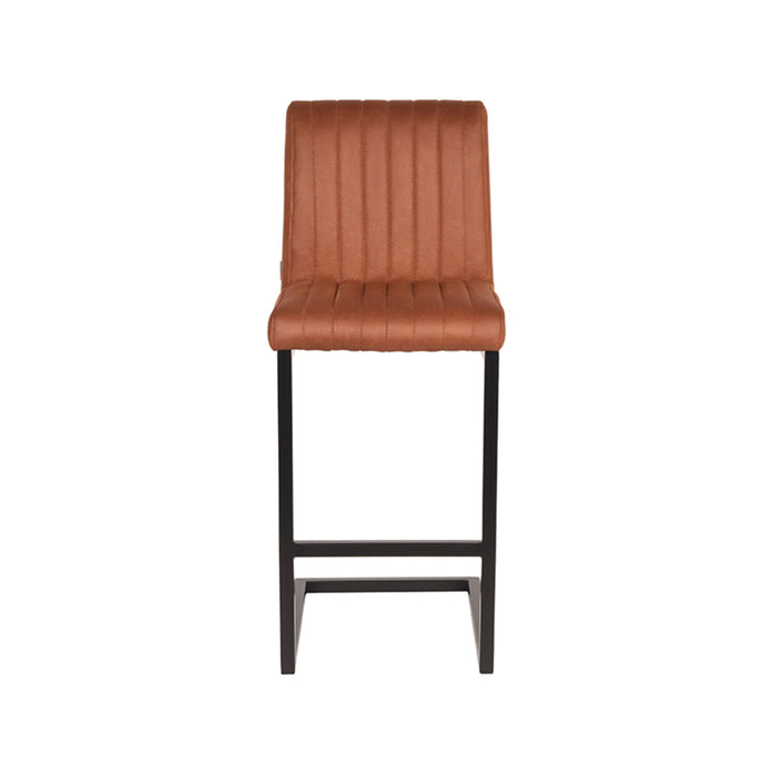 LABEL51 Barkruk Milo Cognac Microvezel 41x53x100 cm-Barkrukken-LABEL51