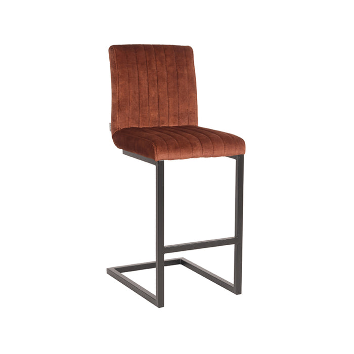 LABEL51 Barkruk Milo Fluweel Rust 66cm-Barkrukken-LABEL51