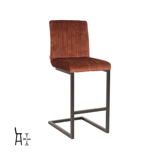 LABEL51 Barkruk Milo Fluweel Rust 66cm-Barkrukken-LABEL51