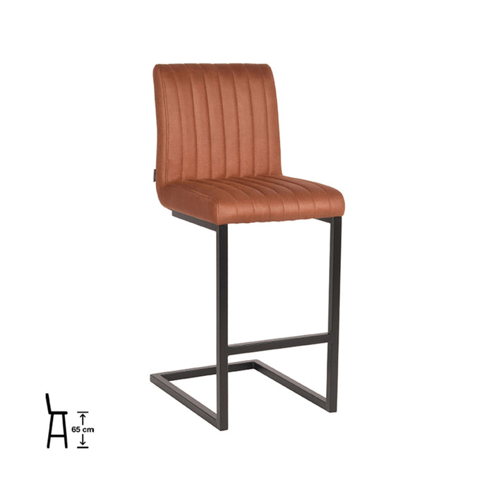 LABEL51 Barkruk Milo Stof Cognac 66cm-Barkrukken-LABEL51