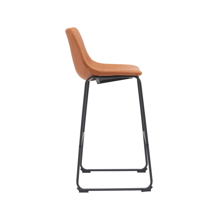 LABEL51 Barkruk Risto - Cognac - PU-Leder - Zithoogte 75-Barkrukken-LABEL51