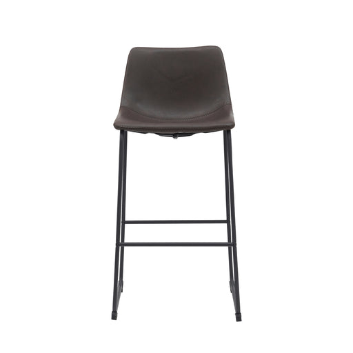 LABEL51 Barkruk Risto - Donkerbruin - PU-Leder - Zithoogte 75-Barkrukken-LABEL51