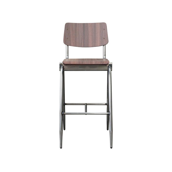 LABEL51 Barkruk Solid - Donkerbruin - Hout - Zithoogte 86-Barkrukken-LABEL51