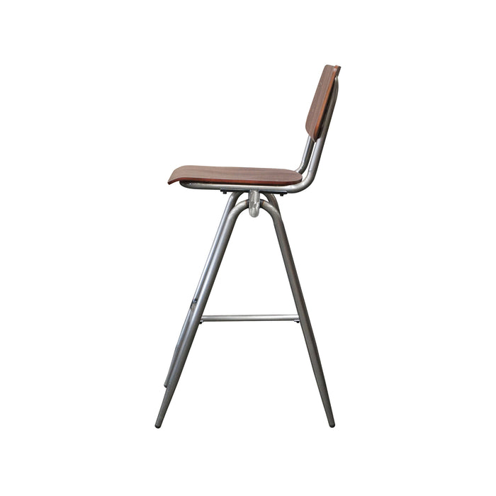 LABEL51 Barkruk Solid - Donkerbruin - Hout - Zithoogte 86-Barkrukken-LABEL51