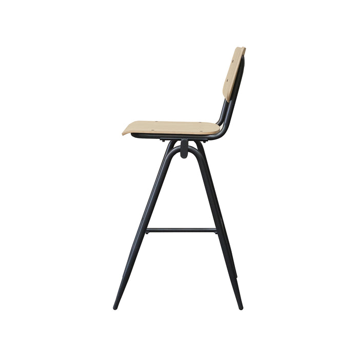 LABEL51 Barkruk Solid - Naturel - Hout - Zithoogte 86-Barkrukken-LABEL51