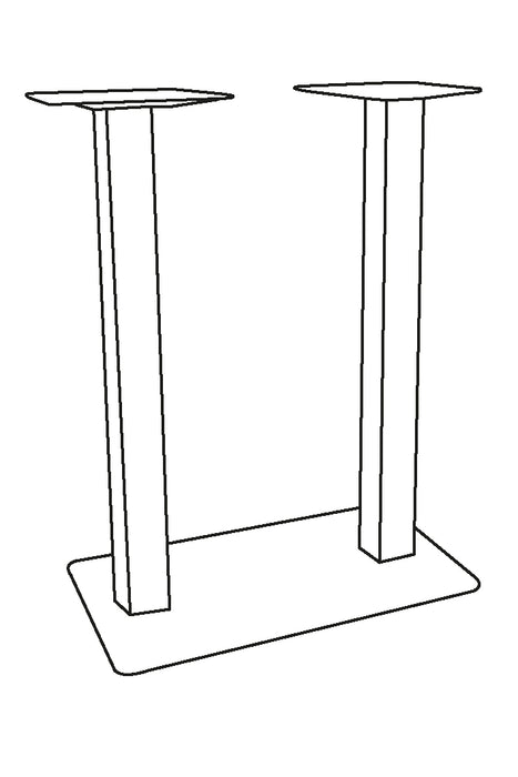 LABEL51 Bar Table Table Leg Double Black Metal Double 92 cm 70x40x92 cm