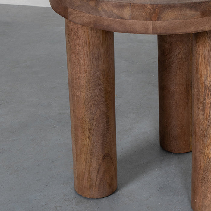 LABEL51 Bijzettafel Elly - Nature Smooth - Mangohout - 42 cm-Bijzettafels-LABEL51