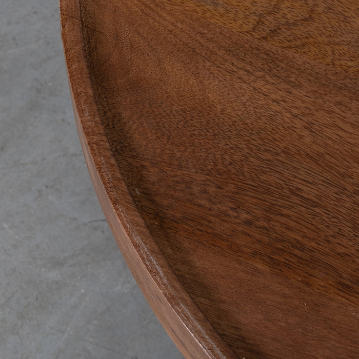 LABEL51 Bijzettafel Elly - Nature Smooth - Mangohout - 42 cm-Bijzettafels-LABEL51