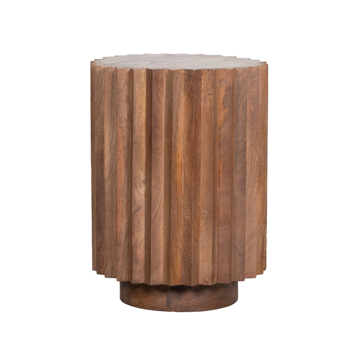 LABEL51 Bijzettafel Novan - Nature Smooth - Mangohout - 35 cm-Bijzettafels-LABEL51