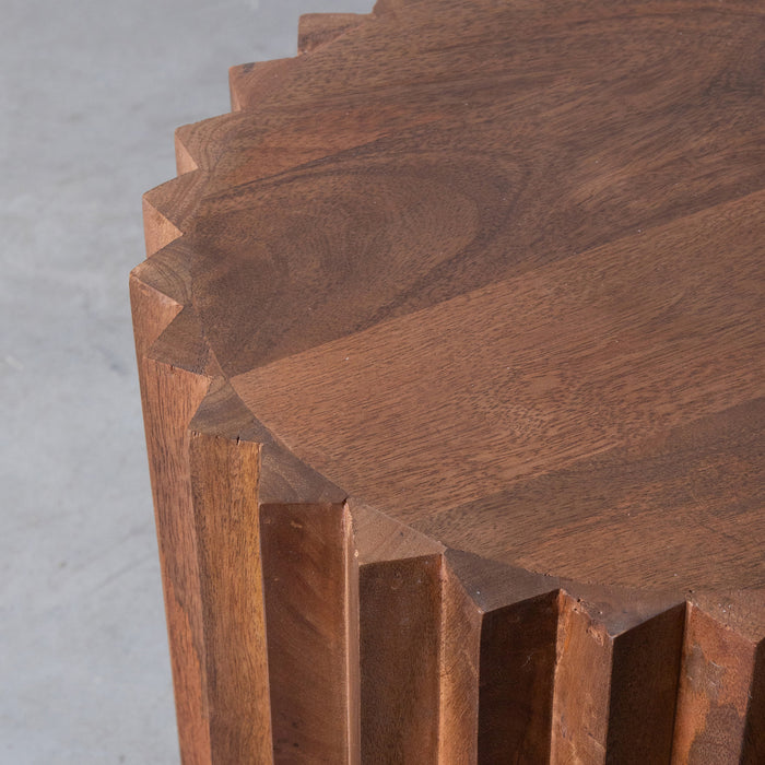 LABEL51 Bijzettafel Novan - Nature Smooth - Mangohout - 35 cm-Bijzettafels-LABEL51