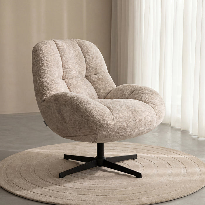 LABEL51 Sessel Huxley - Natur - Chenille - Einheitsgröße