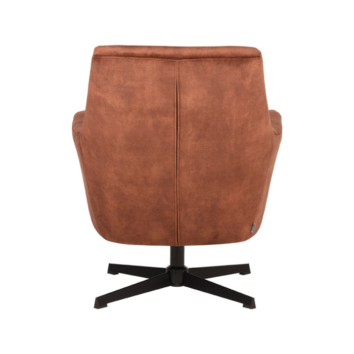 LABEL51 Draaifauteuil Toby Rust Velours 75x80x85 cm-Fauteuils-LABEL51