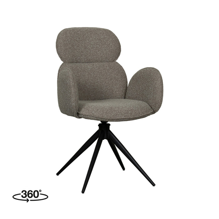 LABEL51 Eetkamerstoel Vidar Mushroom Royal Boucle 58x62x91 cm