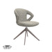 LABEL51 Zurich draaistoel in mushroom bouclé stof met een modern metalen onderstel en 360 graden draaibare zitting.
