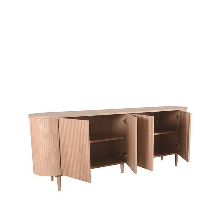 LABEL51 Dressoir Oliva - Naturel - Eiken - 220 cm-Dressoirs-LABEL51