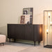 LABEL51 Dressoir Oliva Zwart Eiken 180 cm 180x47x85 cm-Dressoirs-LABEL51