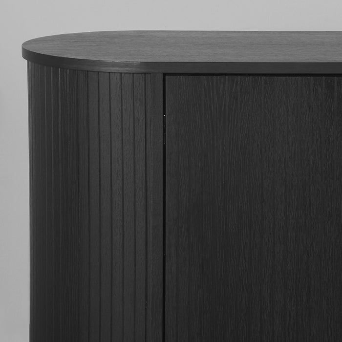 LABEL51 Dressoir Oliva - Zwart - Eiken - 180 cm-Dressoirs-LABEL51