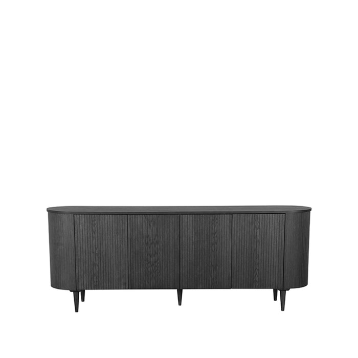 LABEL51 Dressoir Oliva - Zwart - Eiken - 220 cm-Dressoirs-LABEL51