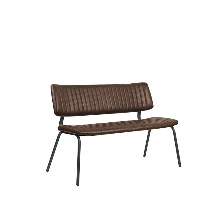LABEL51 Eetkamerbank Gusto Bruin Kunstleder 120 cm 120x63x81 cm-Eetkamerbanken-LABEL51