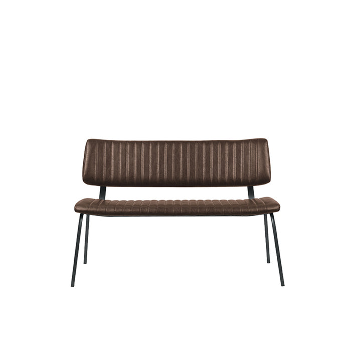 LABEL51 Eetkamerbank Gusto - Bruin - Kunstleder - 120 cm-Eetkamerbanken-LABEL51
