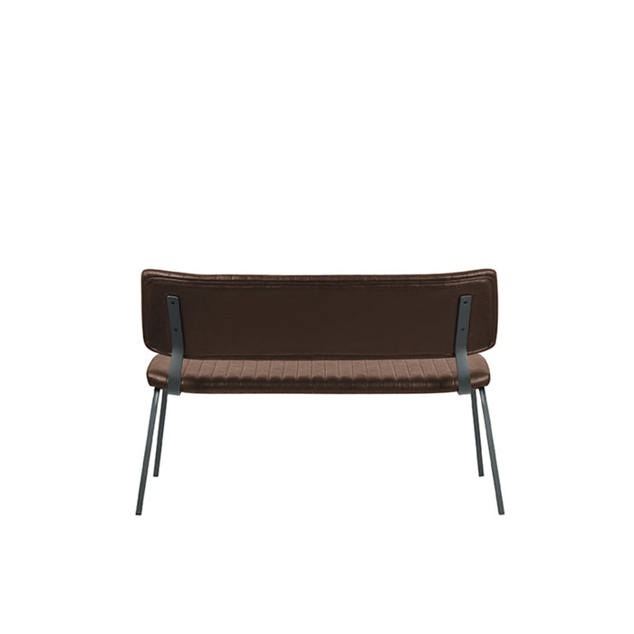 LABEL51 Eetkamerbank Gusto - Bruin - Kunstleder - 120 cm-Eetkamerbanken-LABEL51
