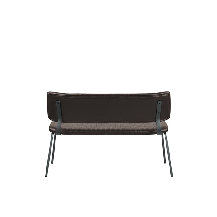 LABEL51 Eetkamerbank Gusto Donkerbruin Kunstleder 120 cm 120x63x81 cm-Eetkamerbanken-LABEL51