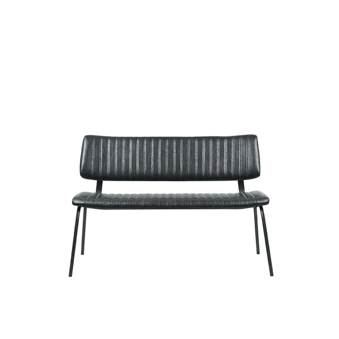 LABEL51 Eetkamerbank Gusto Zwart Kunstleder 120 cm 120x63x81 cm-Eetkamerbanken-LABEL51