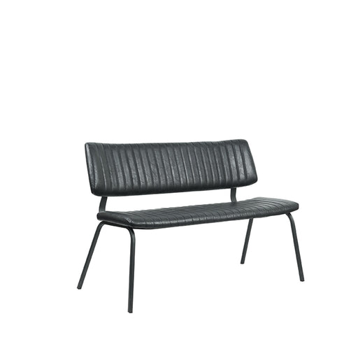 LABEL51 Eetkamerbank Gusto - Zwart - PU-Leder - 120 cm-Eetkamerbanken-LABEL51