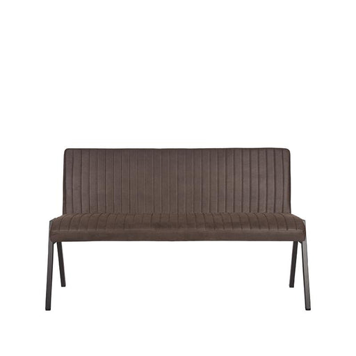 LABEL51 Eetkamerbank Matz - Antraciet - Kunstleder - 145 cm-Eetkamerbanken-LABEL51