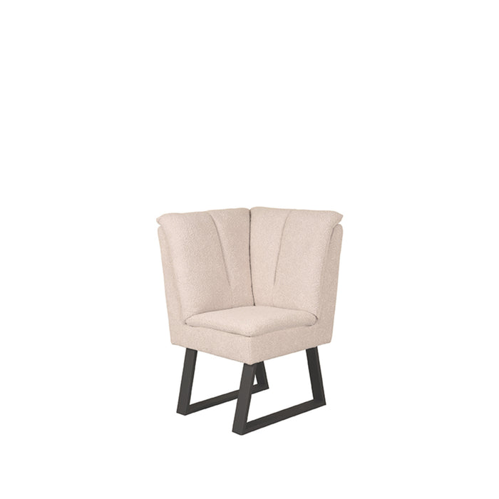 LABEL51 Eetkamerbank Modula Bouclé Naturel Hoek 62x62x92 cm-Eetkamerbanken-LABEL51