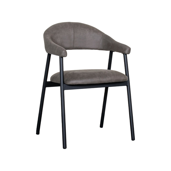 LABEL51 Eetkamerstoel Amaze antraciet Micro Suede 54x54x80 cm