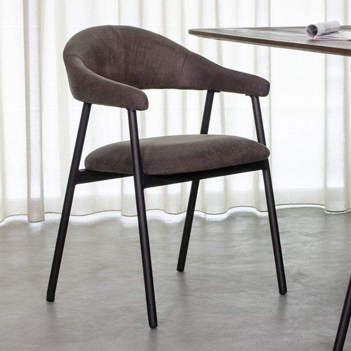 LABEL51 Eetkamerstoel Amaze Antraciet Micro Suede 54x54x80 cm-Eetkamerstoelen-LABEL51