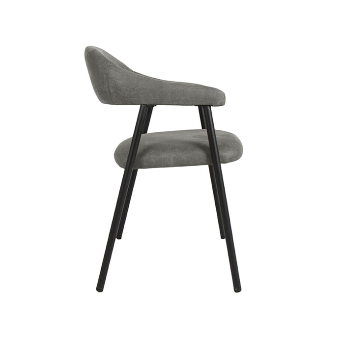 LABEL51 Eetkamerstoel Amaze - Antraciet - Micro Suede - Black Frame-Eetkamerstoelen-LABEL51