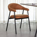 LABEL51 Eetkamerstoel Amaze - Cognac - Micro Suede - Black Frame-Eetkamerstoelen-LABEL51