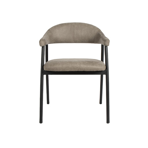 LABEL51 Eetkamerstoel Amaze - Taupe - Micro Suede - Black Frame-Eetkamerstoelen-LABEL51